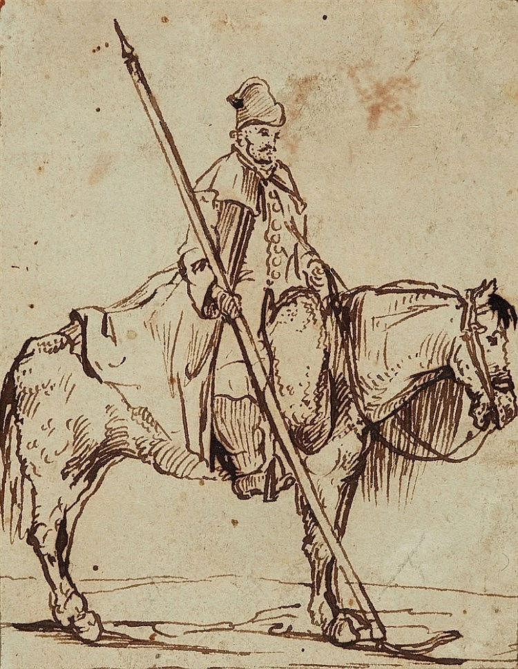Carl Philipp Fohr - Cavaliere con lancia, attribuito